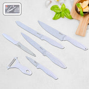 Marble Coated Stainless Steel Kitchen Knife Set (6 Pc) thumbnail 1