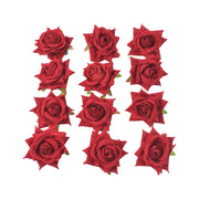 Flower Rose Hair Pin  Clip Velvet Flower Design (12 Pcs Set) thumbnail 4
