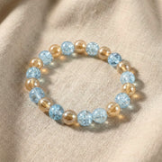 Elegant Dual-tone Crystal Beaded Stretch Bracelet (1 Pc) thumbnail 2