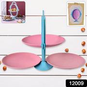 Foldable Fruit Plate Candy Dish  Multi Use Mirror Shape Dried Fruit Tray (1 Set) thumbnail 6