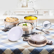 Ganesh Steko-3 Triple Layer Stainless Steel Insulated Lunch Box Set thumbnail 2