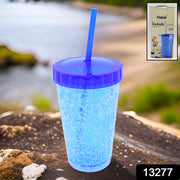 Plastic Reusable Sipper Tumbler With Lid And Straw (1 Pc  500 Ml  Mix Color  1 Pc) thumbnail 6