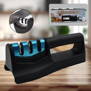 10020 Knife Sharpener For Kitchen  Knife Sharpener With Vegetable Chopper And Fish Scale Remover  Handheld Knives  Pocket Knife Sharpener  Knife Sharpener For Chefs  Serrated Knife (9in1) thumbnail 1