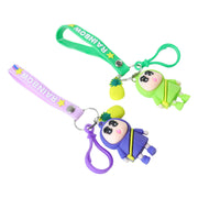 Cute Cartoon Doll Keychain With Strap And Pineapple Charm (1 Pc) thumbnail 3