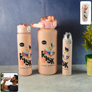 Cartoon Printed Water Bottle - (3 Pc  Set) thumbnail 6
