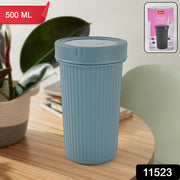 Apex Double Wall Inner Steel Travel Glass (500ml) Approx (1 Pc  Mix Color) thumbnail 6