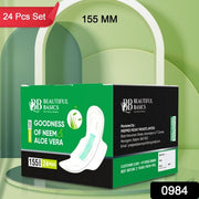 0984 Sanitary Pads For Women With Goodness Of Neem  Aloe Vera  Ultra Thin  Leakage Protection  Ph Balance  With Antibacterial Anion Chip  (155 Mm  24 Pads) thumbnail 7