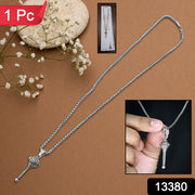 Silver Chain With Gada Pendant  Locket (1 Pc) thumbnail 7