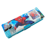 4260 Art  Stationery Cartoon Multi-functional Geometry Box For Boys With Inbuilt Calculator 2 Sides Open And Double Sharpener Stationery Kit Pencil Box For Boys Art Plastic Pencil Box  For Girls And Boys thumbnail 2