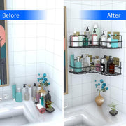 Metal Shower Shelf Shower Shelf Without Drilling (2 Pc) thumbnail 1
