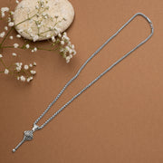 Silver Chain With Gada Pendant  Locket (1 Pc) thumbnail 3