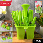 Supermom Premium Fancy Cutlery Set With Holder (24 Pc  Set) thumbnail 7
