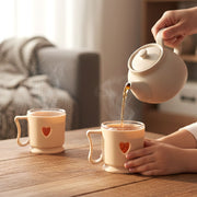 Elegant Heart Design Mini Tea  Coffee Mug Set (100ml 6 Pc) thumbnail 2