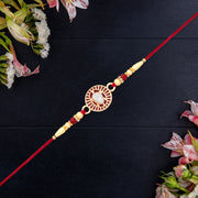 Designer Turtle Rakhi With Beaded Red Thread thumbnail 1
