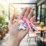 Cute Pig Riding Unicorn Cartoon Keychain (1 Pc) thumbnail 2