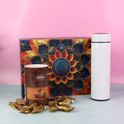 Effete Coffee Almonds Gift Hamper Golden With Bottle (2 Pc Set) thumbnail 3