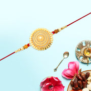 Golden Flower Rakhi thumbnail 3