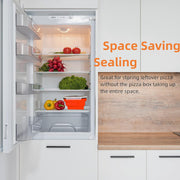 10026 Reusable Pizza Storage Containers With 5 Microwavable Serving Trays Silicone Container Expandable  Adjustable For Packing Pizza At Home  Outdoor thumbnail 3