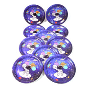 Round Plates Disposable Paper Plates  Happy Birthday Gift (10 Pcs Set  Mix Design) thumbnail 3