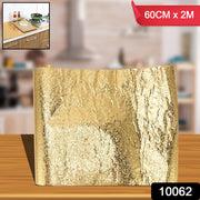 Oil Proof Sticker Waterproof Self Adhesive Aluminum Foil Wallpaper (60 Cm2m  Golden  1 Pc) thumbnail 7