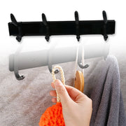 7570 Cloth Hanger Wall Door Hooks Rail For Hanging Clothes For Hanging Hook Rack Rail Extra Long Coat Hanger Wall Mount For Clothes Jacket Hats 6 Hook With Eco-friendly Liquid Adhesive Glue thumbnail 4