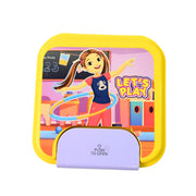 Kids Lunch Box Set With Small Inner Container Spoon  Fork (1 Pc) thumbnail 1