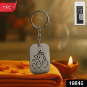 Auspicious Ganesh Cut-out Metal Keychain - (1 Pc) thumbnail 7