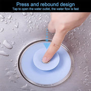 Creative 2-in-1 Blue Silicone Sewer Sink Sealer Cover Drainer (Multicolour  1 Pc) thumbnail 4
