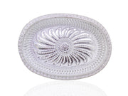 2090 Multipurpose Royal Design Oval Silver Gift Tray thumbnail 3