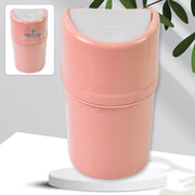 Mini Trash Can Dustbin Plastic Garbage Can With Lid (1 Pc) thumbnail 1