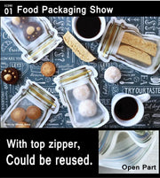 1073 Reusable Airtight Seal Plastic Food Storage Mason Jar Zipper (150ml) thumbnail 5