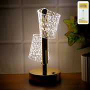 Luxury Crystal Led Double Shade Table Lamp (1 Pc) thumbnail 6