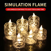24 Pcs Flameless And Smokeless Decorative Acrylic Candles Transparent Led Tea Light Candle For Gifting House Diwali Christmas Festival Events Decor Candles thumbnail 4