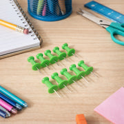 Green Plastic Push Pins Thumb Tacks For Notice Board (10 Pc) thumbnail 1
