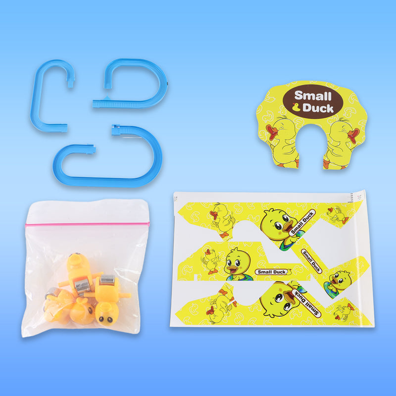 Lala Small Duck Climb Stairs Toy Roller Coaster With Flashing Lights  Music (3 Ducks)