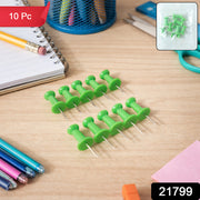 Green Plastic Push Pins Thumb Tacks For Notice Board (10 Pc) thumbnail 7