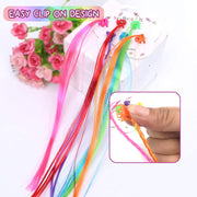 Kids Hair Extensions With Hair Clips (6 Pc Mix Color) thumbnail 4