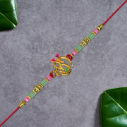 Om Moon Rakhi With Colorful Beads And Stones thumbnail 1