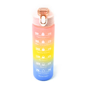 Plastic Colorful Motivational Water Bottle With Straw (900 Ml) thumbnail 4
