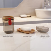 Premium Plastic Soap Box With Drain Tray  Protective Cover thumbnail 3