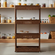 Multipurpose Plastic 4 Layer Storage Rack With Wheels thumbnail 5