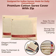 Zip Closure Saree Storage Bag (14.516.5 Cm 1 Pc) thumbnail 5