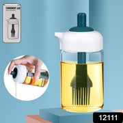 2 In 1 Glass Oil Dispenser Jar  Bottle With Brush (1 Set) thumbnail 5