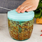 0065b Manual Stainless Steel Compact Extra Sharp Hand Held Vegetable Chopperslicer With 5 Blades (750 Ml) thumbnail 4