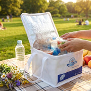 Portable Insulated Lunch Bag With Zipper Closure 16x19x21 Cm thumbnail 2