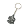 Lord Ganesha Sitting Design Silver Keychain (1 Pc)