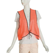 7453 Economy Safety Vest Soft Vinyl With Tie Closure For Identifying Staff And Volunteers Adult Pvc Safety Vest High Visibility For Outdoor Operator thumbnail 1