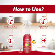 Pollic Kadam Concentrated Kitchen Surface Cleaner Refill Kit With Spray Bottle thumbnail 5