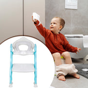8492 2 In 1 Potty Training Toilet Seat With Step Stool Ladder For Boy And Girl Baby Toddler Kid Childrens Toilet Training Seat Chair With Soft Padded Seat And Sturdy Non-slip Wide Step Make Potty Easier For Your Kids (Multi-color) thumbnail 1
