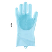 Multipurpose Silicone Dishwashing Cleaning Glove With Scrubber Brush (1 Pc) thumbnail 4